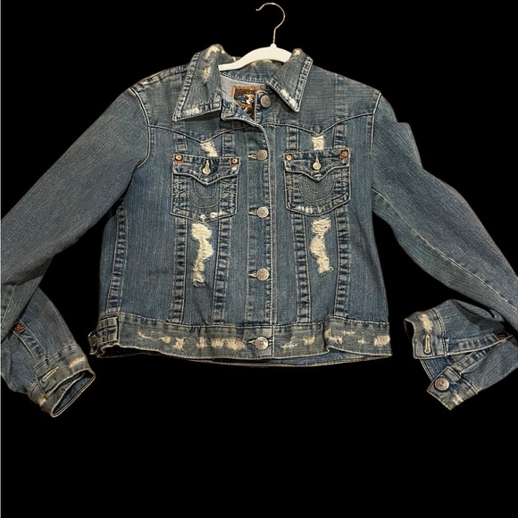 True Religion Jackets & Blazers - True Religion vintage distressed denim jacket